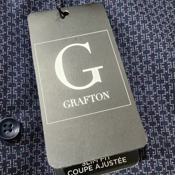 Navy Slim Fit dress shirt - Picture 6 of 6